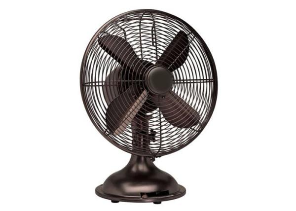 3 Speed Retro Oscillating Table Fan Copper Wire High Durability CE CB VDE