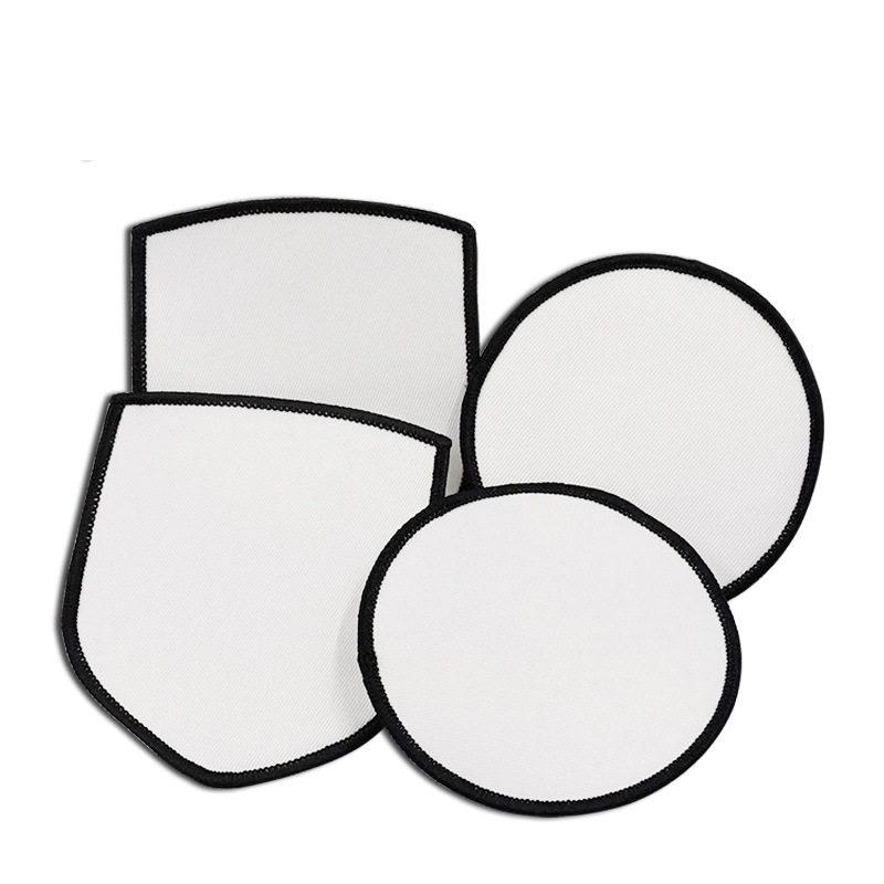 Sublimation Patch Blanks Low MOQ Merrow Border Custom Blank Sport Patches for Sublimation