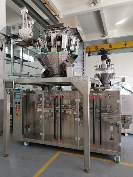 Sauce Zipper Pouch Packing Machine , Horizontal Pouch Filling And Packing Machine