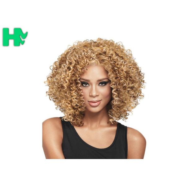 Near To Real Hair Wig Natural Look Curly Full Head Synthetic Hair Wig