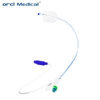 Cateter de Foley uretral termométrico médico de silicone descartável com sensor de temperatura