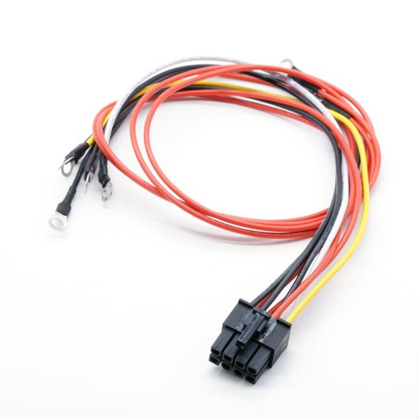 Molex 4.2mm 5557 проводки и кабелей провода штырей 2*4 8 изготовленные на заказ с круговым терминалом M4