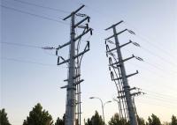 500KV a galvanisé la ligne de transmission de Polonais de courant électrique tour en acier Polonais polygonaux