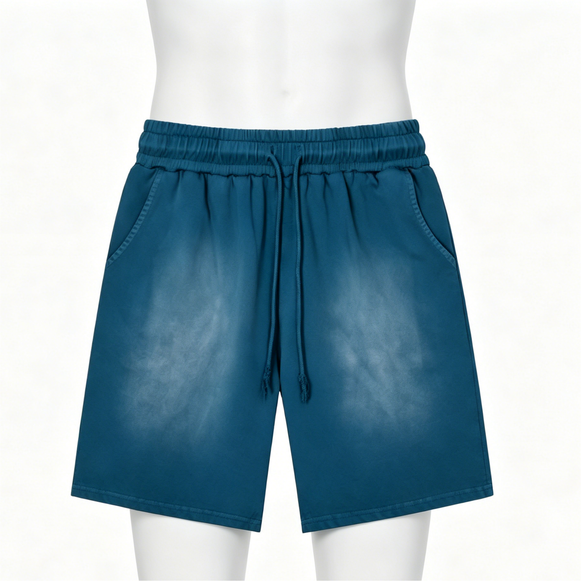 Gradient Washed Sports Sweat Shorts 360GSM Elastic Waist Shorts