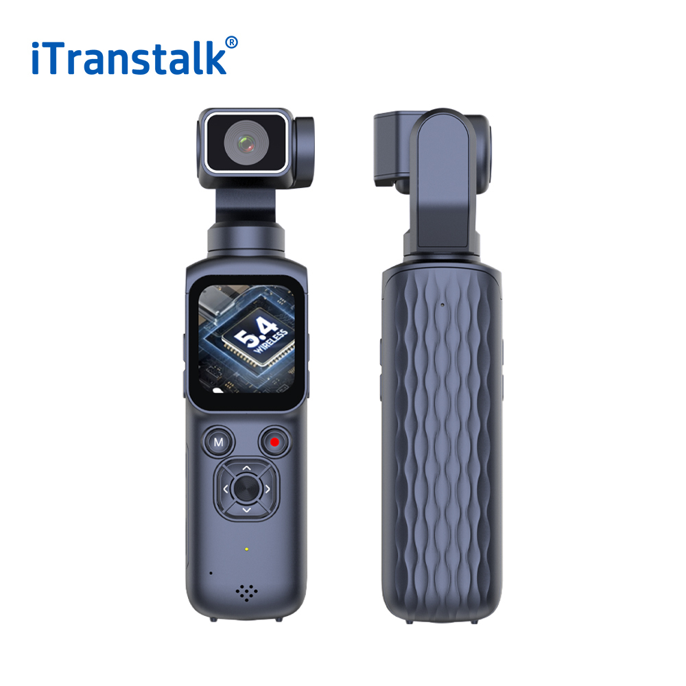 Touch Screen 4K Pocket Camera WiFi Multi Function 270° Face Tracking Pocket Action Camera