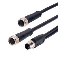 3 4 5 8 señal impermeable del conector de 12pins M12 que moldea el conector de cable recto