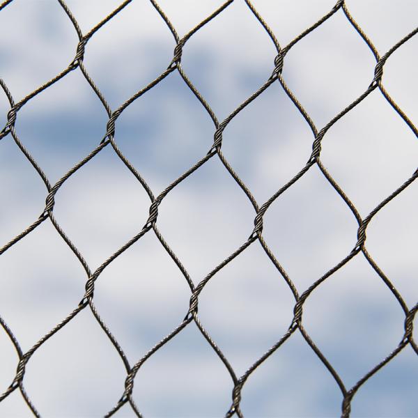 Zoo SS 316 Woven Wire Mesh Rhombus Impact Resistance Excellent Flexible Performance