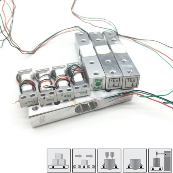 Aluminum Miniature Force Weighing Sensor Micro Load Cells 100g 200g 300g 500g 1kg 2kg 3kg 5kg