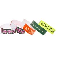 Fabrique résistant à la sueur Tyvek Dupont Event Bracelets Événements de code à barres Variété de couleurs Tyvek Bracelet d'événement de papier