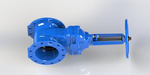 Válvula de porta dútile vermelha/azul do ferro para o sistema/sistema de refrigeração da circulação da água
