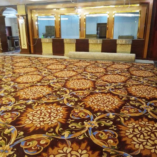Custom Luxury Wool Nylon Axminster Casino Carpet Medium Pile Washable Office for Hotel
