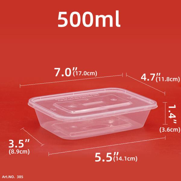 PP Disposable Packing Bento Box, Freezer Microwavable Plastic Container With Lid Eco Food Packaging Boxes Biodegradable