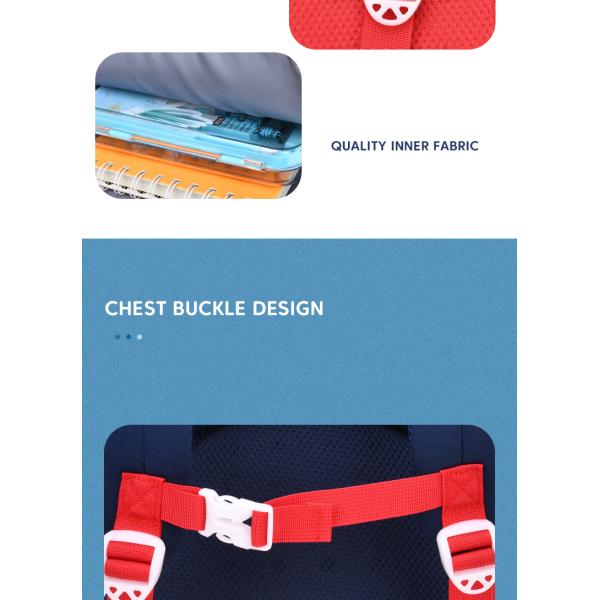 Blue 3D Football Backpack / Cute Cartoon Knapsack For Boys