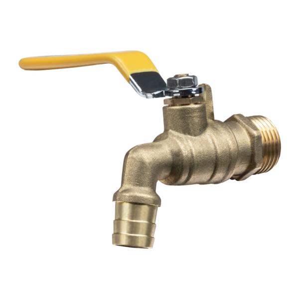 TMOK Brand 16 Bar 1/2 Inch Steel Handle Nature Brass Color Brass Bibcock