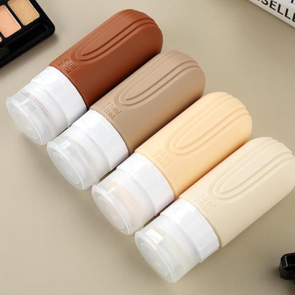 Cosmetic Mini Silicone Travel Toiletry Bottles Kit Personalized 2oz/60ML