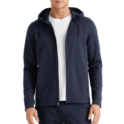 Hot SalePolyester Nylon Long Sleeves Full Zip Mens Hooded Jackets with Kangaroo Pocket
