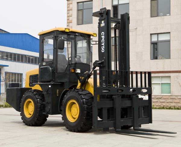 4WD Forklift 5 tons Rough Terrain Forklift Truck CPCY50 All Terrain Forklift 4x4 Forklift