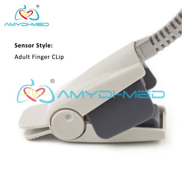 Amydi-Med 14Pin TPU Material SpO2 Sensor with 3.0M Cable for Nellcor OxiMax Finger Clip Sensor