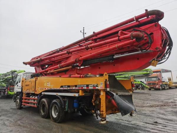 2012 Sany 49meter red used concrete pump with ISUZU Chassis