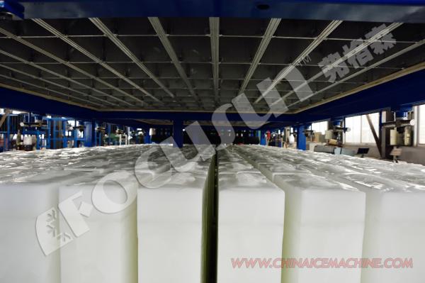 Danfoss Expansion Valve Industrial Ice Block Maker with PLC Touch Screen Control System