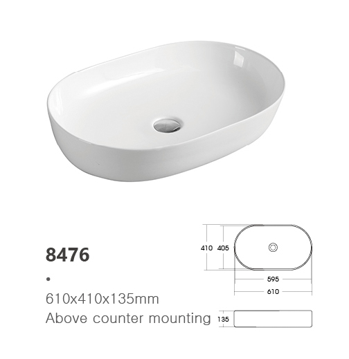 Modern Design Ceramic Counter Top Lavatory Basin Bathroom Hand Wash Basin