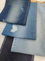 Tissu denim coton polyester style TWILL 12x12, 178-180cm de largeur totale JSD3227 pour la mode, les jeans, les vêtements