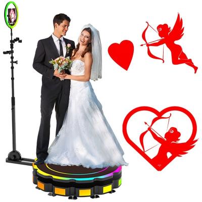 115CM 100CM Glass 360 Photo Booth Machine For Video Commercial Wedding