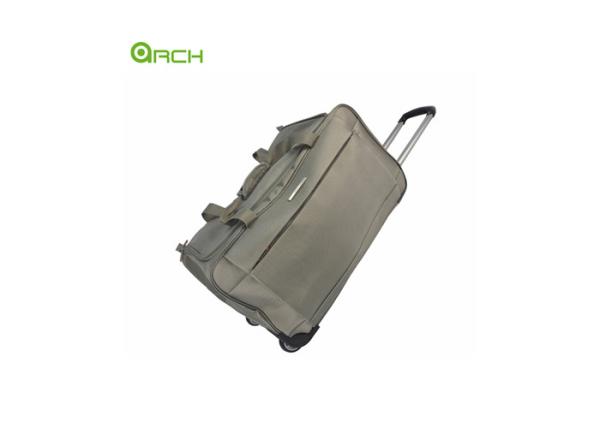 Rolling Luggage Bag Tapestry Wheeled Duffle Bag with One Front Big Pocket