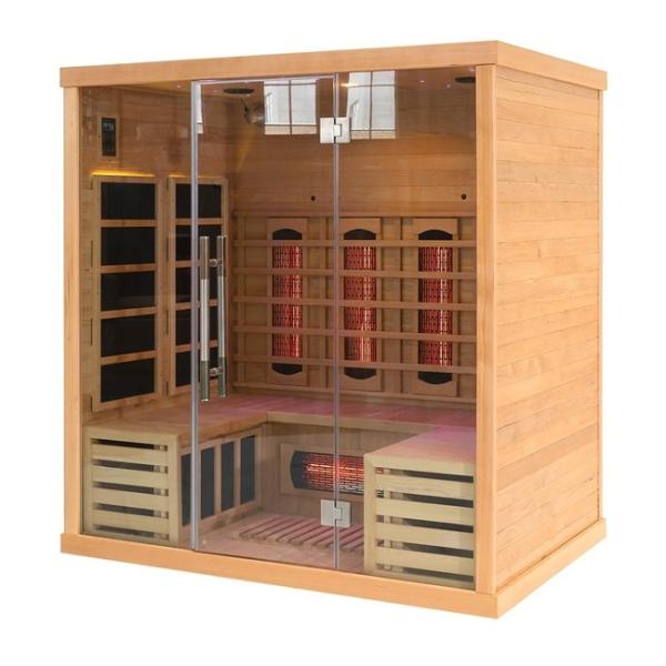 Large Size Home Indoor Wooden 4 Person Far Infrared Sauna 2700W