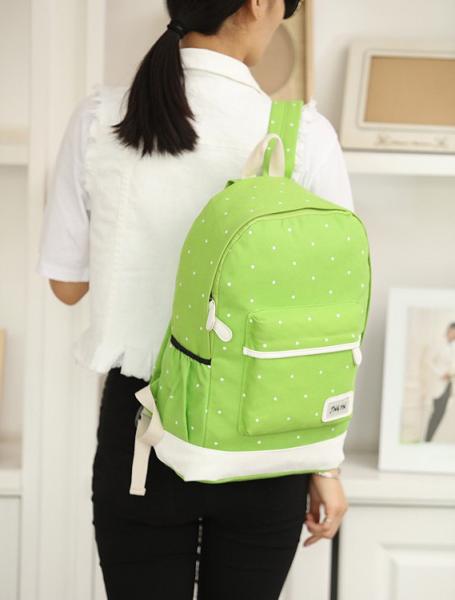 Korean style 3pcs in 1 canvas fashion backpack set for student bag outdoor backpack