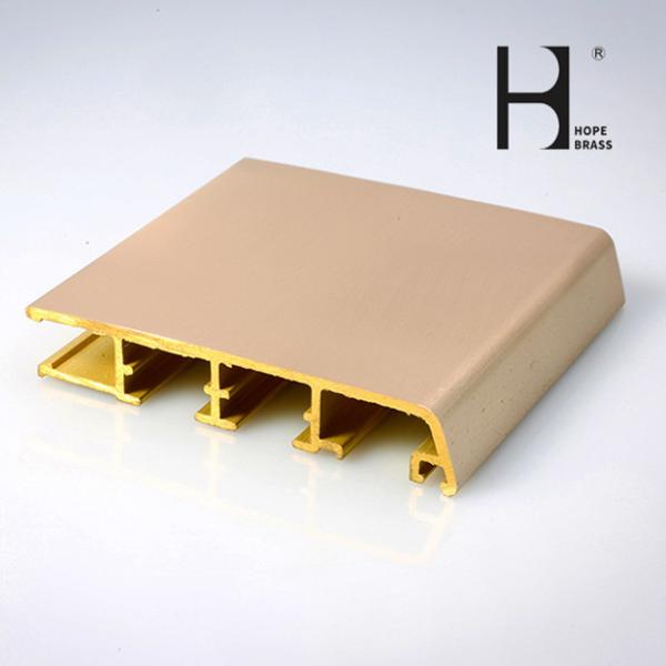 Shining Copper Extruded Profiles Brass Extruding Window Head Sections CuZn39Pb3 HPB58-3 HPB59-1 Copper Alloy Profiles