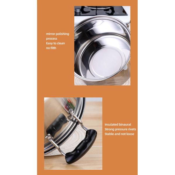Best Sale Cooking Soup Pot Kitchen Stainless Steel Soup & Stock Pot With Visual Pot Lid