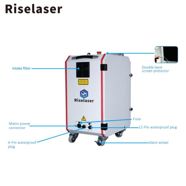 Máquina de limpeza a laser pulsada de 100W 200W 300W Ar-refrigerado para construção industrial Indústrias de varejo