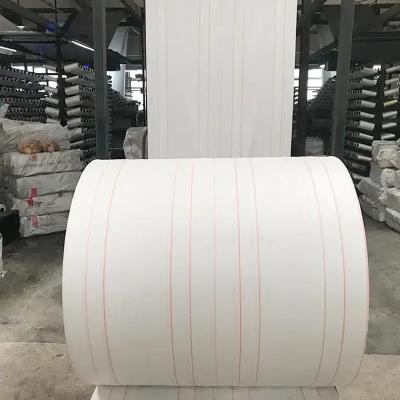 White PP Plastic Woven Bag Roll Material Transparent White Woven Cloth Roll For Conductive FIBC Fabric