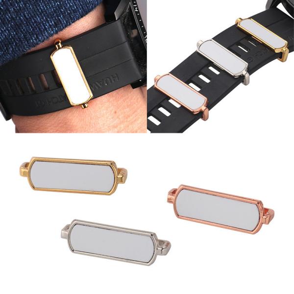 Metal DIY Printed Sublimation Watchband Decorative Buckle Heat Transfer Zinc Alloy Watchband Accessories