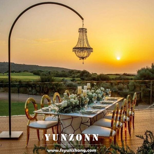 Gaudi Luxury Modern Rectangular Black and White Dining Table for Home Villa Hotel Wedding Hall Use for Dining Room Furniture