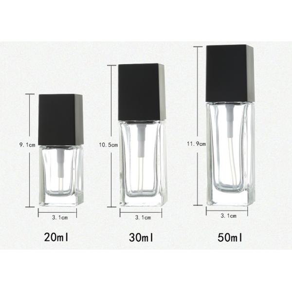 Бутылки ясного квадрата 30ml косметические стеклянные для учреждения Frost жидкостного