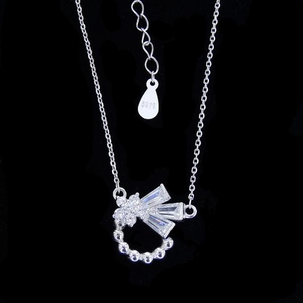 Европейские форма дерева ожерелья Зирконя стиля 925 серебряная кубическая для Веддинг Бридал