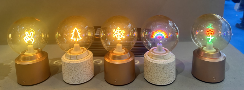Touch-Control Dimming ,3D Filament Rechargeable Desk Lamp Bedside Ambiance Night Light for Bedrooms
