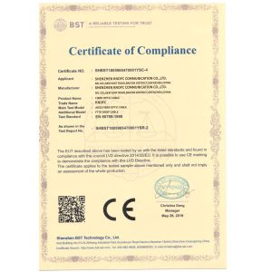 Shenzhen Knofc Communication Co., Ltd. Certifications