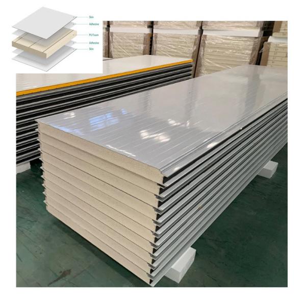 Fireproof B1 / B2 Grade Polyurethane Cold Storage Insulation Panels In External Wall