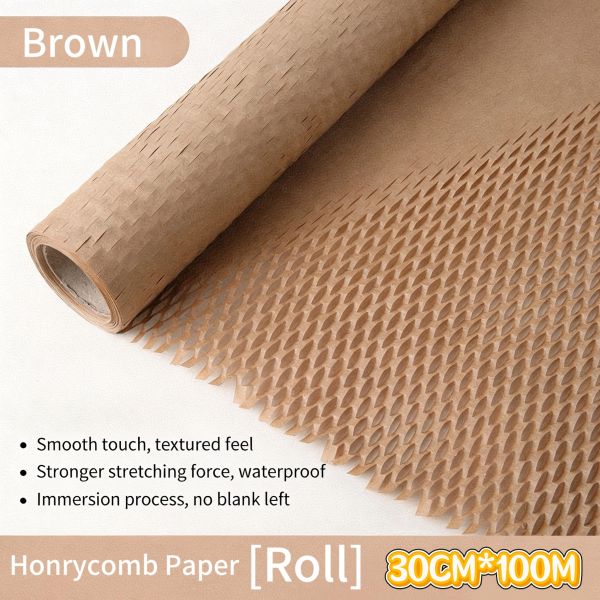 Brown Bubble Cushioning Wrap Roll 30 Kraft Paper 100m Heavy Duty Brown Paper Roll