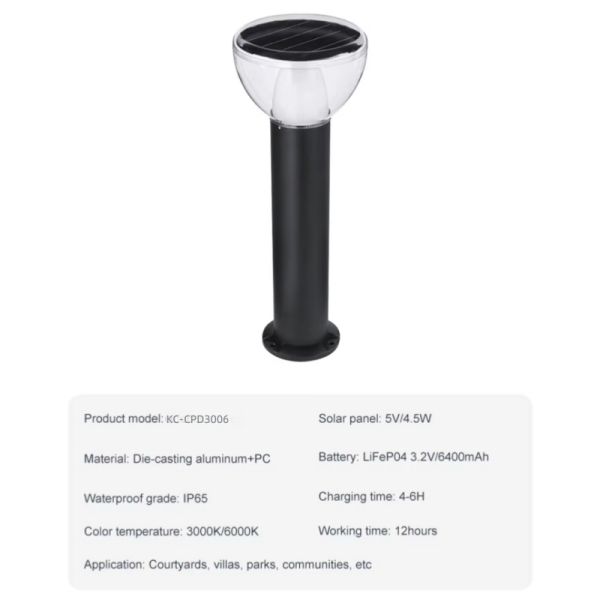 Long Lifespan Solar LED Lawn Light for Lawn Landscape Lighting