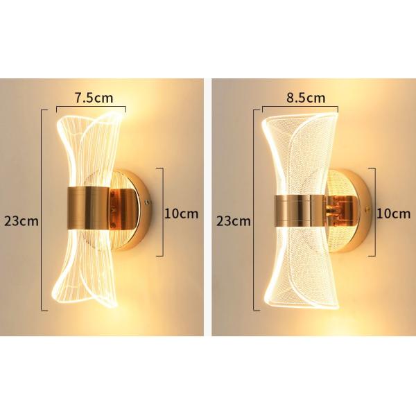 Современный светодиодный акриловый металл прозрачный стреммер Стенный свет для спальни проход гостиная