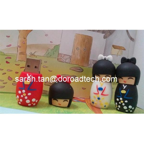 Cute Doll Shape 3D Soft PVC USB Flash Disk, USB Flash Drives