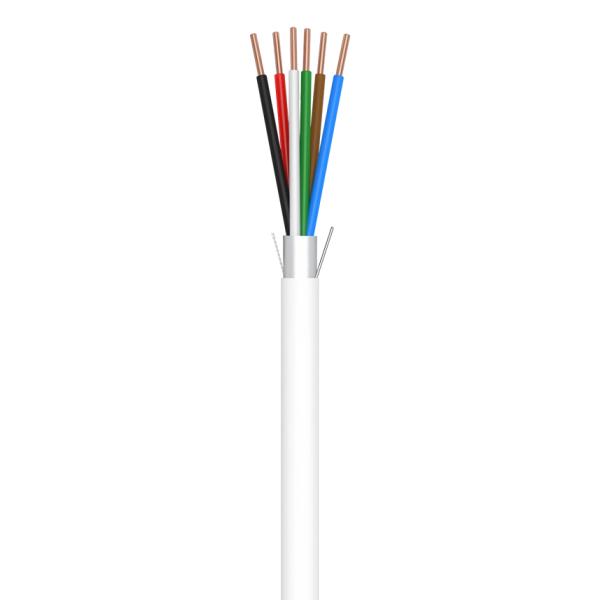 NO.P7110344 18AWG 6C STR Shielded Plenum Cable - Premium Shielded Wiring with Six Conductors