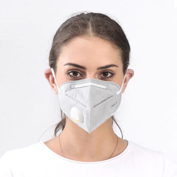 Anti Virus N95 Face Mask Folding Non Woven Material With Breathing Valve