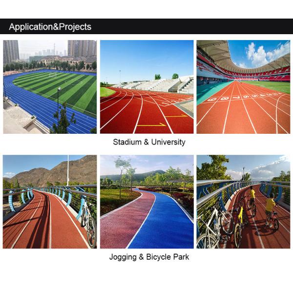 Odorless Breathable Plastic Running Track Mixed EPDM Spray Coating Jogging Track