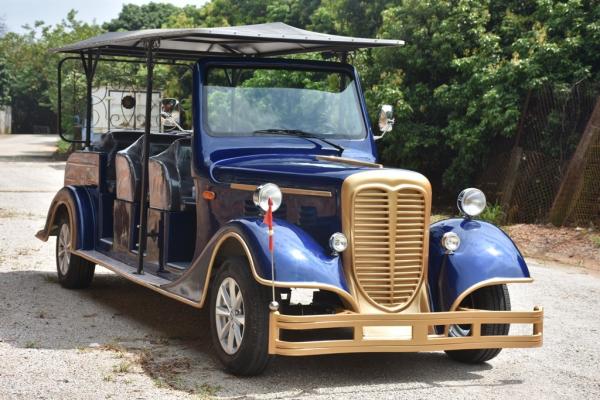 Custom 11 Seater Antique Electric Cars Sightseeing Vehicle For Airport Reception