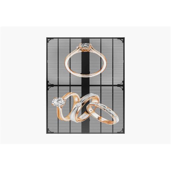 Affichage LED à grille SMD2020 60% de transparence et de luminosité pour la publicité dans les centres commerciaux